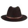 Scala Classico Men's Crushable Felt Safari With Leather Hat,Black,XL