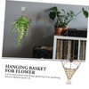 MERRYHAPY 2pcs Sturdy Iron Hanging Flower Storage Baskets Elegant Wall