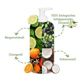 Orange & Bergamot Hand Soap 500 ml - 97% Natural - Super Refreshing