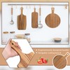 3 Set of Acacia Wood Cutting Boards with Handle, Wooden