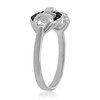 VIR JEWELS 1/6 cttw Black Diamond Ring in .925 Sterling