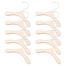 10pcs Dog Clothes Hanger Pet Apparel Hanger Set Simple Clothes Hanging Rack Hanger Closet Space Saver Wooden Clothes Hook for Doll Puppy Kitten