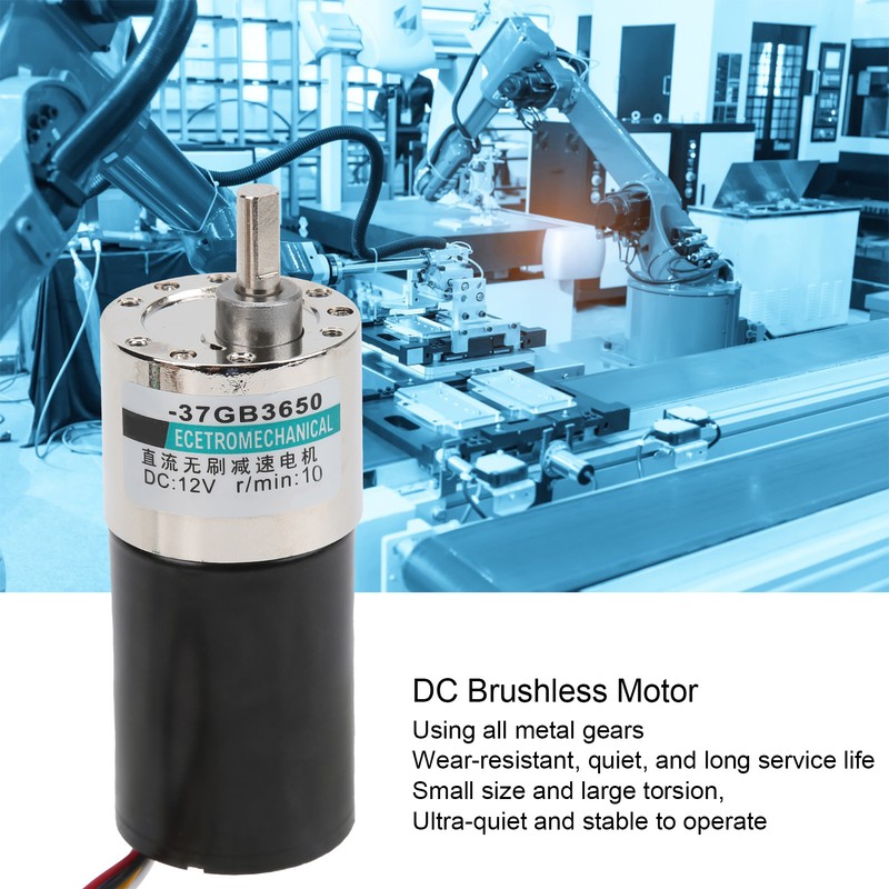 DC Brushless Motor with Bracket 12V CW/CCW Low Speed for