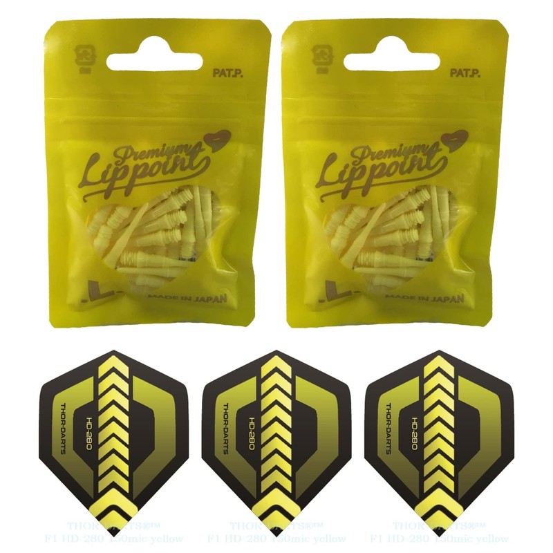 THOR-DARTS L-Style Dart Tips in Double Pack Flights (2 x