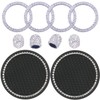 POTUANOT 10 Bling Car Coaster Drink Holder, Engine Ignition Button