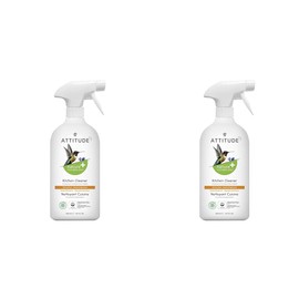 ATTITUDE Kitchen Cleaner, EWG Verified, Advanced Degreasing Power, Plant and Mineral-Based, Vegan, Citrus Zest, 27.1 Fl Oz (Pack of 2)