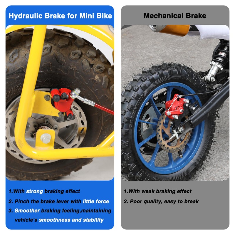 YOXUFA Mini Bike Hydraulic Brake Kit with 180mm Mini Bike