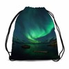 Sotunad Drawstring Backpack Northern Lights Lightweight Gym Backpack Lake with