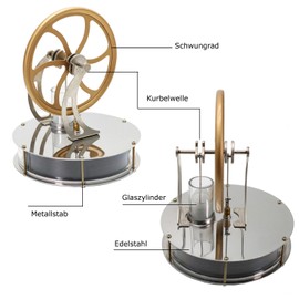 Exqline Stirlingmotor Sterling Engine Stirling Motor Sterling Motor Hand Warmer Stirling Educational Toy Birthday Gift Children and Technology Enthusiasts