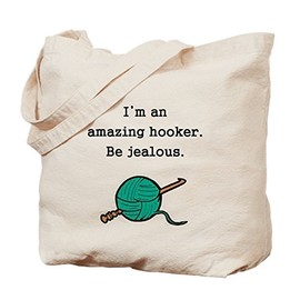 CafePress Amazing Hooker Natural Canvas Tote Bag, Reusable Shopping Bag