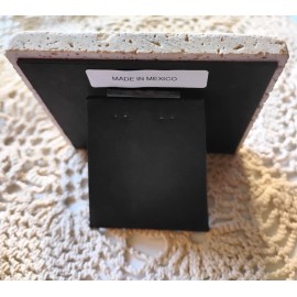 Dicksons "Lord, Bless Our Love" Easel Tabletop Stone Tile Plague w/Gold Rings