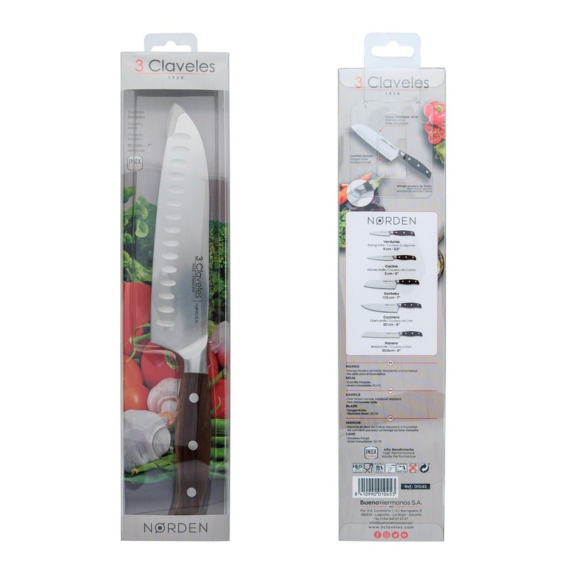 Cuchillo Forjado Santoku Diameter 17.5 cm - 7 Inches E
