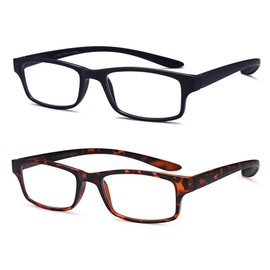 EYEURL 2 Pack Reading Glasses for Women Neck Hanging Blue Light Blocking Readers with Spring Hinges Computer reading glasses for Men,2.0