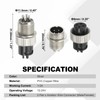 PATIKIL Aviation Connector Plug, 4 Pin Metal Male Female Panel