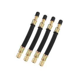 Partuto 4pcs Dual Valve Stem Extender Pipes 12cm / 4.7" for Car Truck Bike Replacement