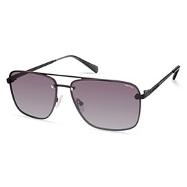 Kenneth Cole New York Men's Navigator Sunglasses, Shiny Black/Gradient Smoke, 61mm