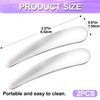 Pndeyo 2pcs Mini Metal Makeup Spatula, Reusable Cosmetic Cream Spatulas