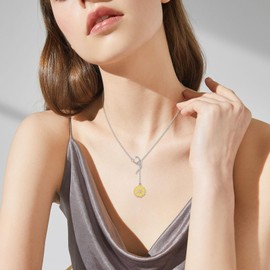 Stethoscope Sunflower Necklace for Women 925 Sterling Silver Sunflower Jewelry Accessory Christmas New Year Gifts