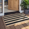 Lahome Striped Easy Jute Rug, 2x3 Entryway Rug Indoor Outdoor