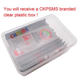 Organ Needle in CKPSMS Clear Plastic Box - Organ-HAX1 Sewing Needles Compatible with/Replacement for Singer Brand, Pfaff Brand, RICCAR Brand, NECCHI Brand,Brother Brand+ (14/90'')