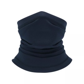Unbranded Neck Gaiter Bandana Face Mask Sun UV Cooling Gator Mask Face Cover for Men Woman - Dark blue