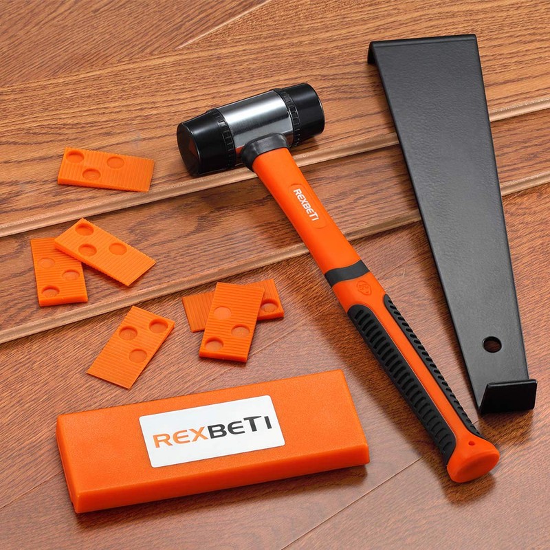 REXBETI 44-Piece Upgraded Laminate Wood Flooring Installation Kit with Solid