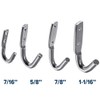 Mountable Metal Rope and Tarp Hooks (11/16 Inch X 2