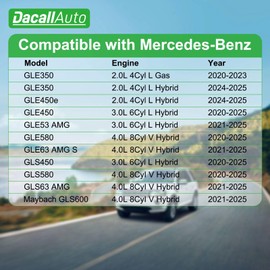 Dacall Engine & Cabin Air Filter Set for Mercedes 2.0L: GLE350; 3.0L: GLE450/ GLE53 AMG/ GLS450; 4.0L: GLE580/ GLE63 AMG S/ GLS580/ GLS63 AMG/Maybach GLS600. (2020-2025) Replace 1678350400, CU19014