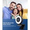 Spedal 4K Webcam with Ring Light, Built-in Privacy Cover and