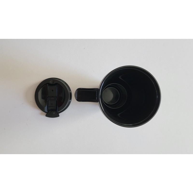 Travel Mug - Insulated Reusable Drink Cup (24 oz), Black,