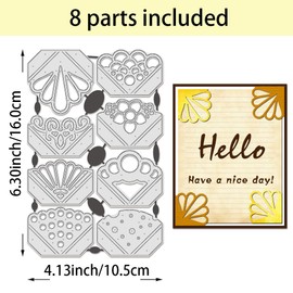 BENECREAT Photo Corner Metal Die Cuts, Book Corner Carbon Steel Embossing Tool Die Cuts for Card Making, DIY Scrapbooking, Photo Album, Decorative Embossing