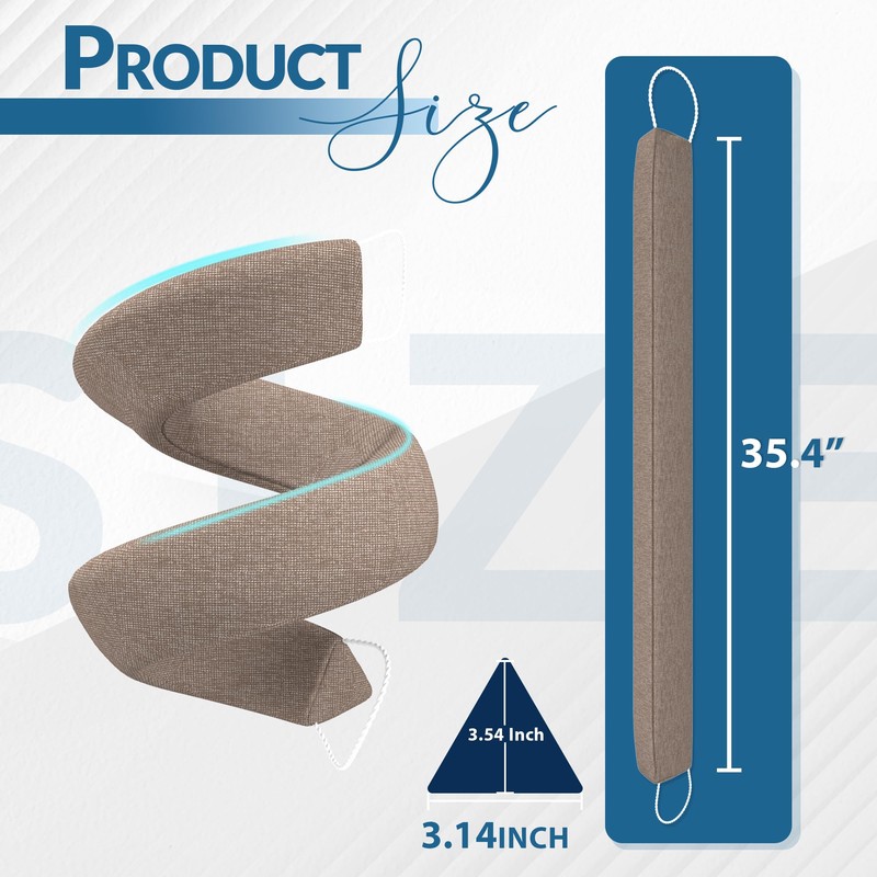 SYIPO Triangle Door Draft Stopper，35.4" Weighted Under Door Draft Blocker