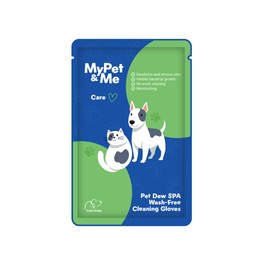 MyPet&Me Travel Cleaning Gloves – 6 Ct | No-Rinse Pet Grooming Wipes for Dogs & Cats | Gentle Deodorizing & Moisturizing Gloves | Easy Paw Cleaner & Dog Bath Alternative