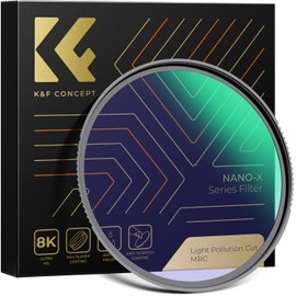 K&F Concept 77mm Clear Natural Night Filter 28 Multi-Layer Coatings Light Pollution Reduction Filter for Night City Sky Star Shots, No Color Cast (Nano-X Series)