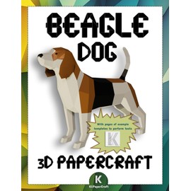 3D PAPERCRAFT BEAGLE DOG: 3D origami templates to cut out and assemble | Paper decoration | Beagle Dog | Puzzle decoration | 3D model paper DIY | Low Poly