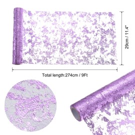 uxcell Purple Table Runner Roll 11.4" x 108" Sequin Foil Metallic Mesh Table Runner Decor Table Decorations for Wedding, Birthday Party, Christmas, New Year