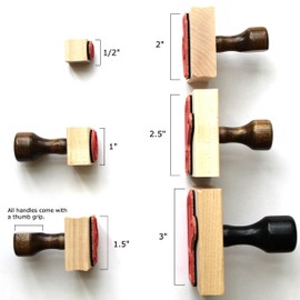 Ruth Bader Ginsburg Wooden Rubber Stamp No. 1 (0.5" x 0.5")