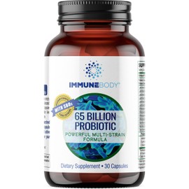 Probiótico para la salud digestiva - 65 mil millones de UFC, 13 cepas probióticas, SBO, prebiótico  Apoyo inmunitario  Hombres y mujeres  Probiótico  