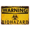 dingleiever - Warning Biohazard Hazard Sign Hazard Labels Novelty METAL