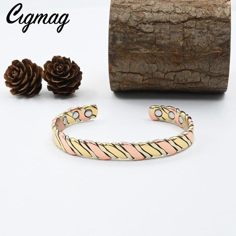Cigmag Lymphatic Drainage Copper Bracelet for Women 99% Solid Pure