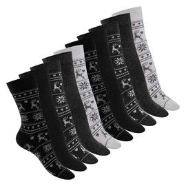Celodoro Women's Cute Eco-Friendly Socks, Motif Socks made from Regenerative Cotton, Pack of 10 Pairs, Black Mix, 39-42