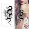 2 x Snake and Roses Tattoo Festival Tattoo Temporary Tattoo