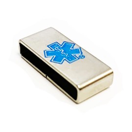 Add-on Star of Life Medical Alert Badge. Fits 18mm Sport Medical Alert Bracelet