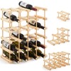 Juexica Wooden Wine Rack Stackable Modular Wine Storage for Inside