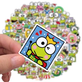 100 Packs Keroppi Stickers Water Bottles Laptop Phone Motorcycle Computer Guitar Skateboard Hydroflasks Keroppi Vinyl Sticker Waterproof Aesthetic Trendy Decals for Teens Girls Adults