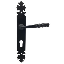 domino Door Handle HADES Black PZ Profile Cylinder 72