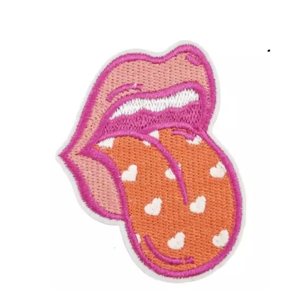 Unbranded ROLLING STONES - HEART TONGUE & LIPS - Embroidered