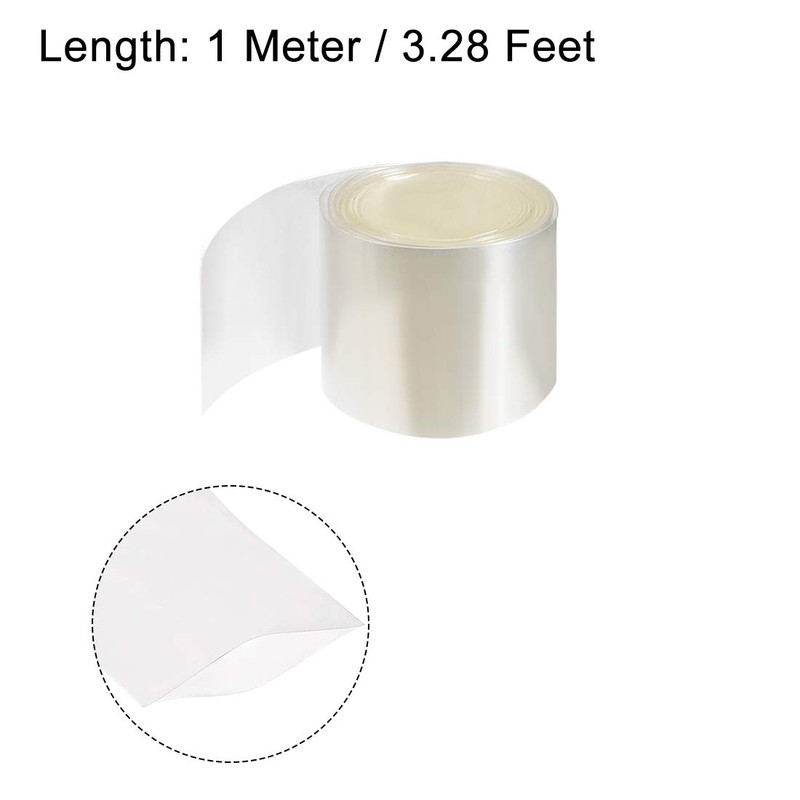 uxcell PVC Heat Shrink Tube 31mm Flat Width Wrap for