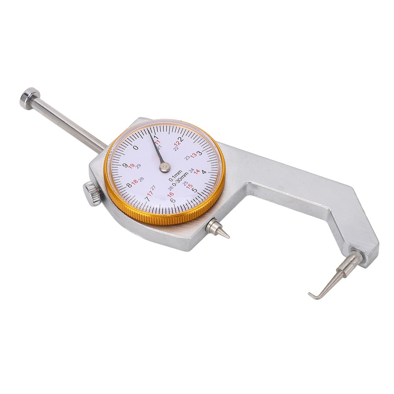 Curved Head Thickness Gauge Dial Lockable 0 to 30mm Range