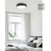 AUTELO Black Ceiling Light, 12" Flush Mount Ceiling Light with